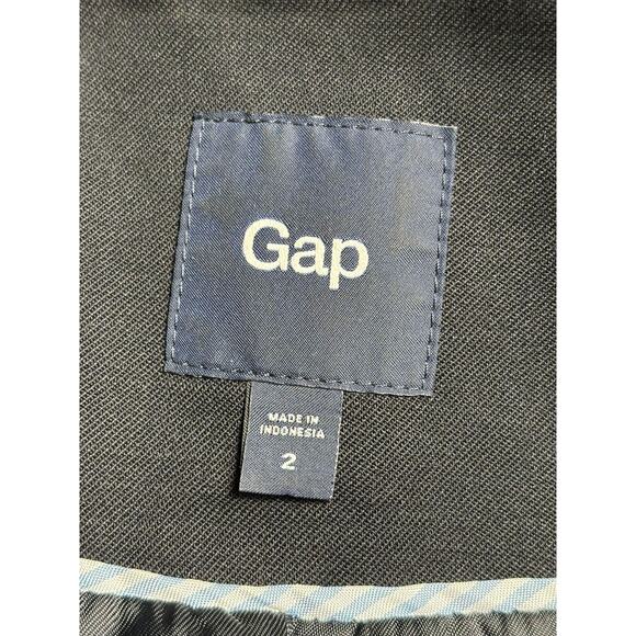 Gap Blazer Womens 2 Gray Wool Blend Two Button Lined Office Career Jacket - Picture 3 of 7